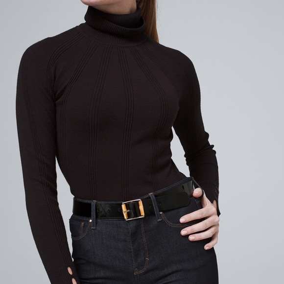 WHBM REVERSIBLE BELT WITH BAMBOO DETAIL